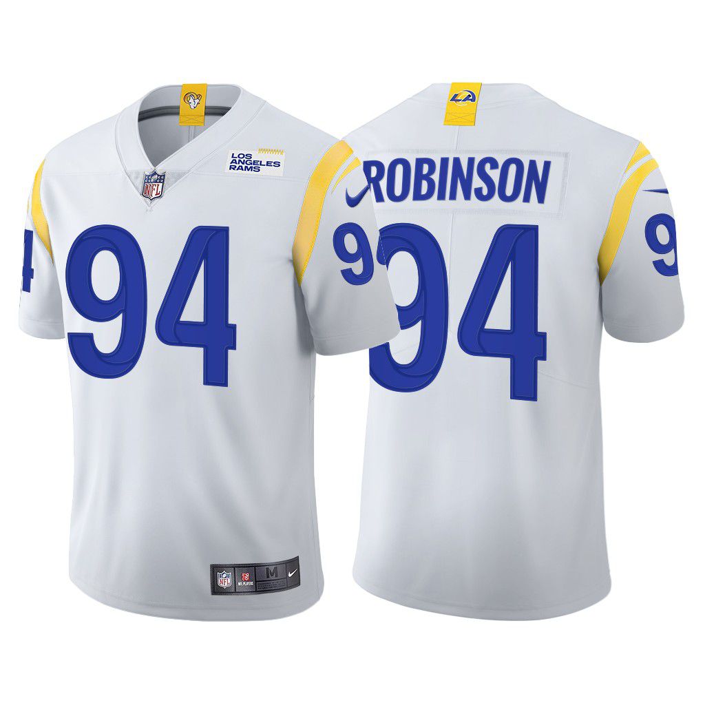 Men Los Angeles Rams #94 AShawn Robinson Nike White Limited NFL Jersey